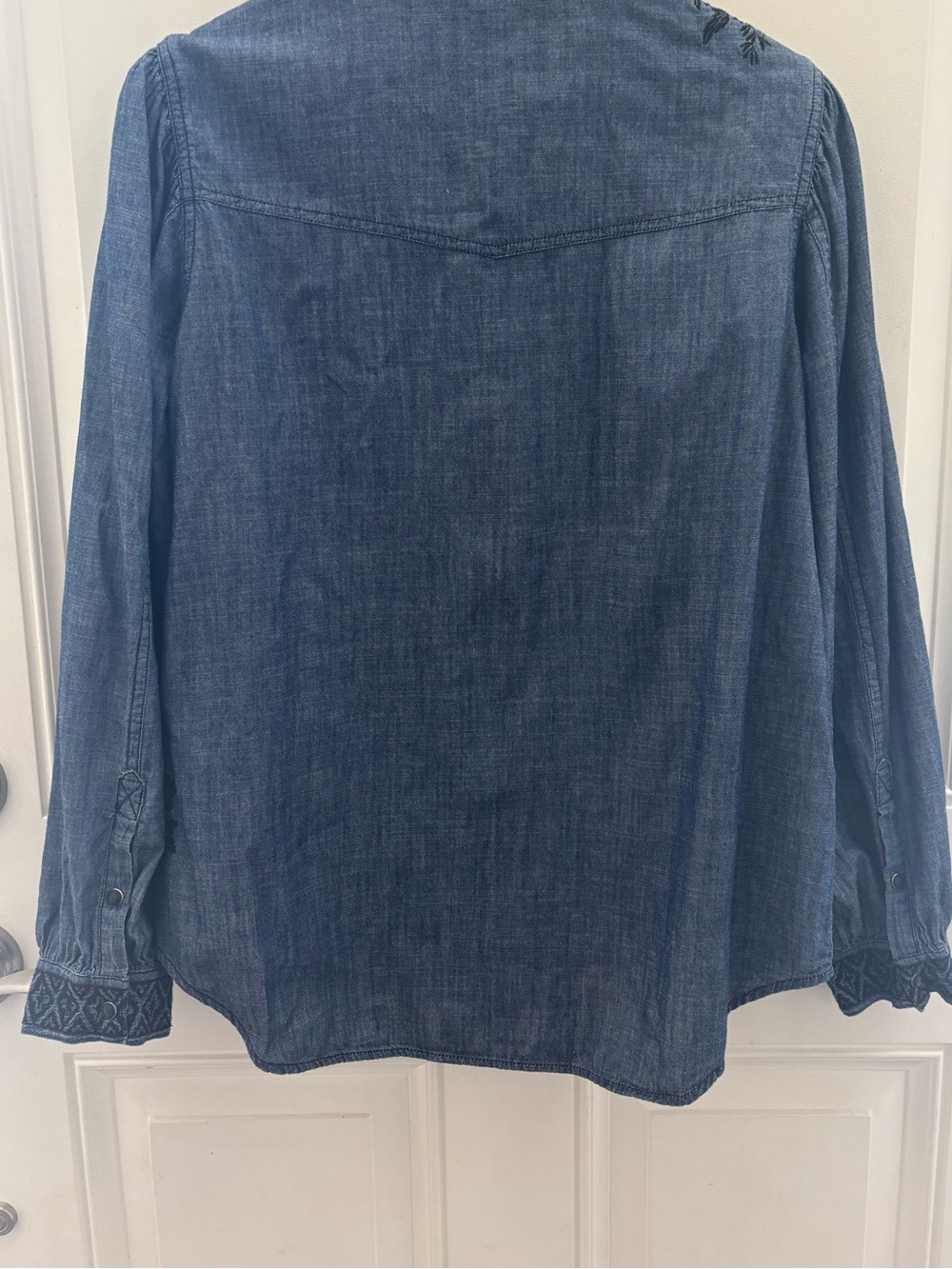 Sundance Lennon Embroidered Denim Shirt L - Picture 8 of 9